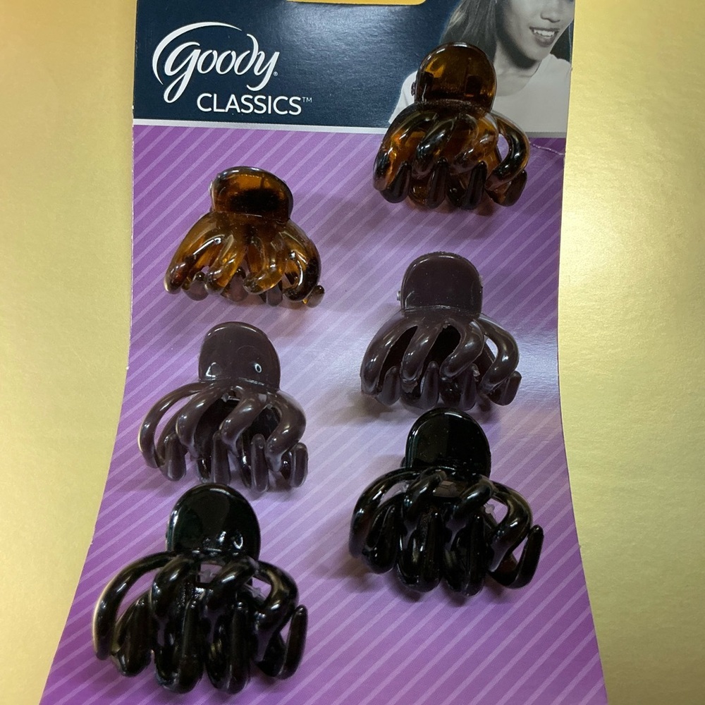 Year 2013 6 of Goody Classics Hair Claw Clips Set